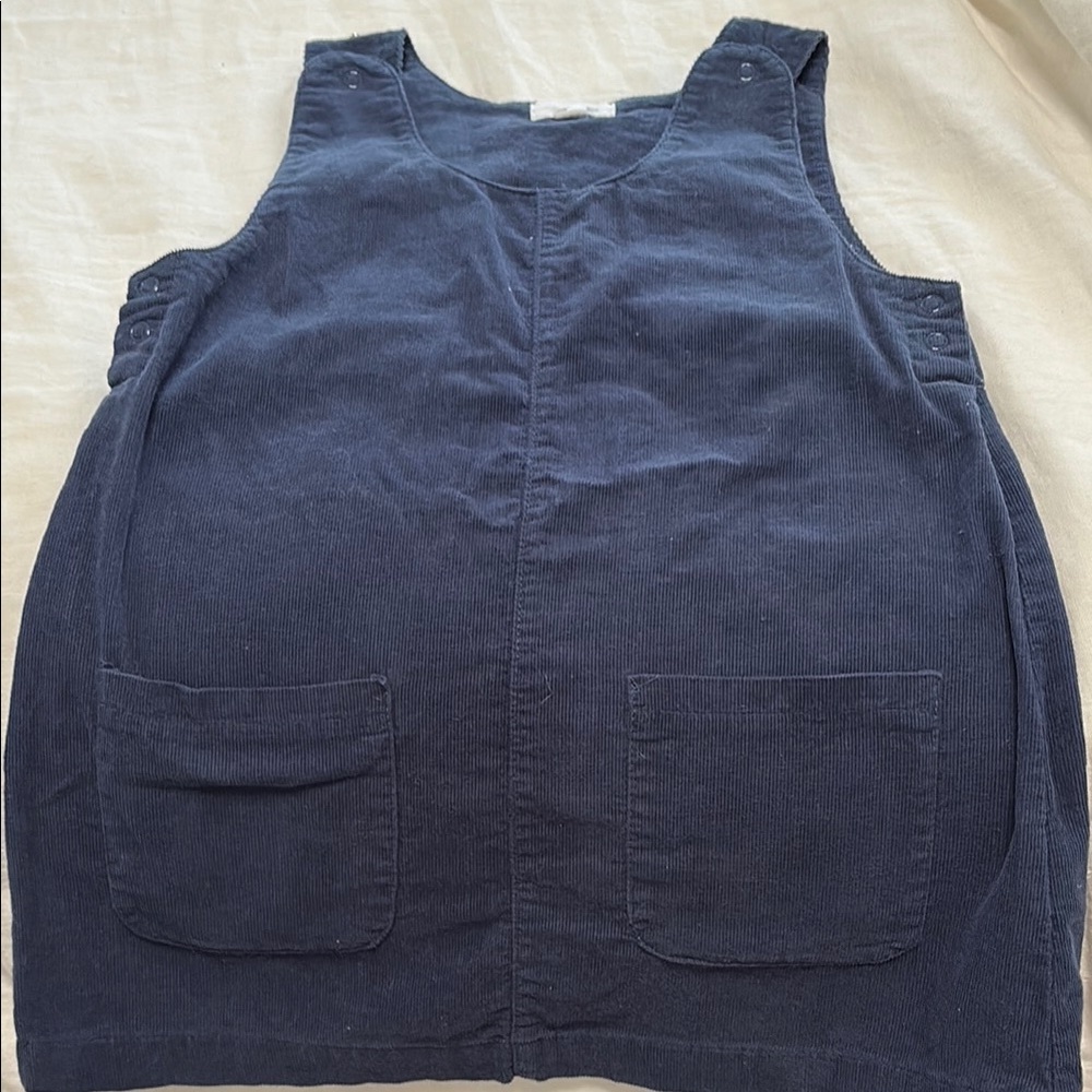 Angel Dear Navy Corduroy Sleeveless Dress